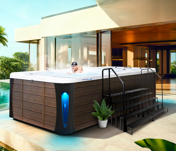Calspas hot tub being used in a family setting - Fullerton